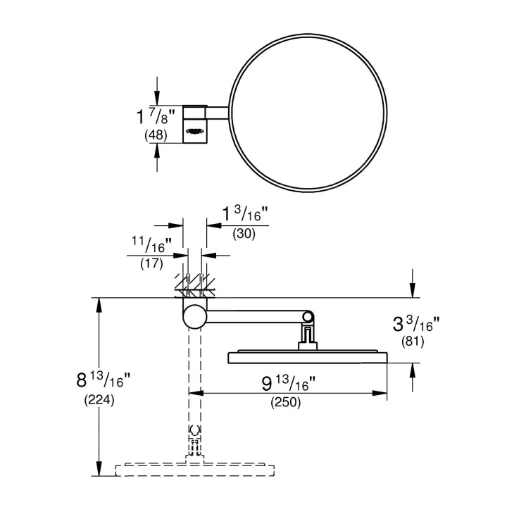 Lusterko GROHE SELECTION - Brushed cool sunrise