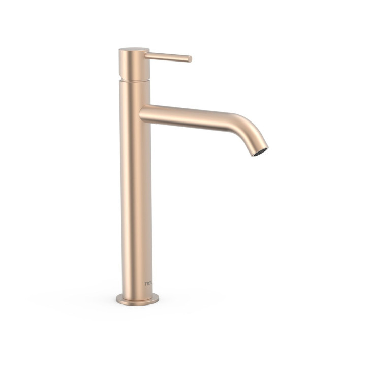 Bateria umywalkowa TRES Study Exclusive, stojąca, wysokość 30,4 cm - czarny brąz