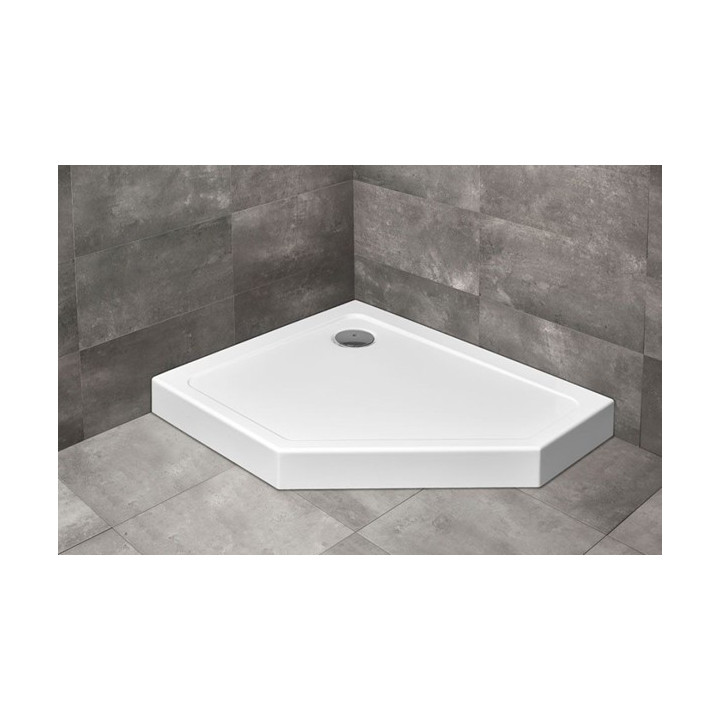 Brodzik pięciokątny Radaway Doros Plus PT E, 100x90cm, prawy, akrylowy, biały