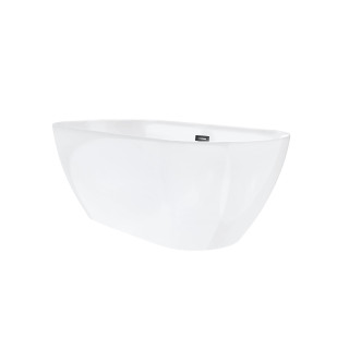 Wanna wolnostojąca Corsan Olvena 170 cm z wykończeniem czarnym - biała