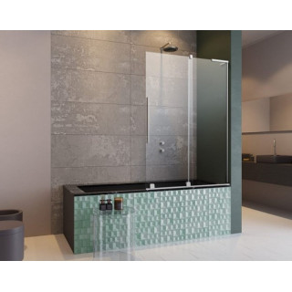 Parawan nawannowy Radaway Furo SL PND II 100, lewy, szkło przejrzyste, 100x150cm, przesuwny, profil chrom