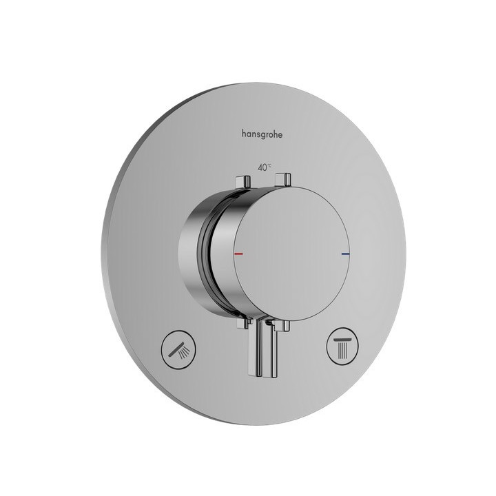 PYTAJ O RABAT ! Bateria termostatyczna Hansgrohe Ecostat S, podtynkowa z zaworem odcinającym, element zewnętrzny 1-odbiornik