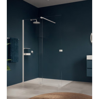 Ścianka Walk -in z ruchomym segmentem Huppe Enjoy Pure, Typ 800, chrom, szkło przeźroczyste z AntiPlaque