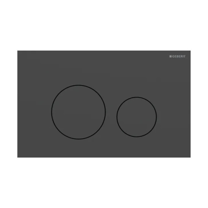 Przycisk uruchamiający Geberit Sigma40 do spłukiwania dwudzielnego, okrągły - Czarny chrom / Szczotkowany