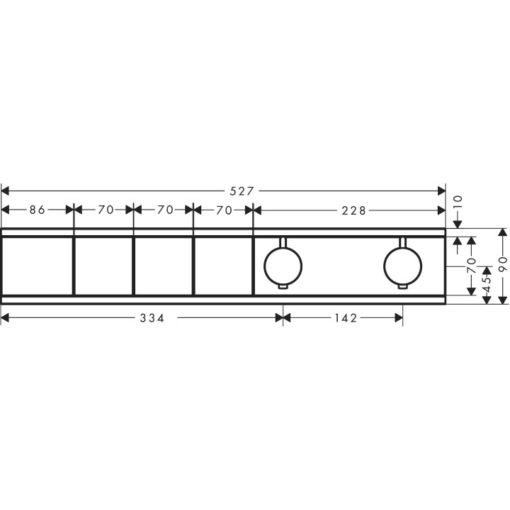 Głowica prysznicowa/ deszczownica Hansgrohe Raindance S, okrągła 240 1jet PowderRain EcoSmart -  brąz szczotkowany