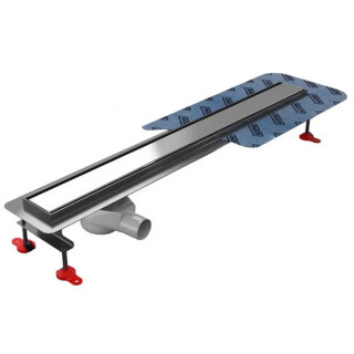 Odpływ liniowy Wiper New Premium Revers z kołnierzem, 80 cm, syfon drop 35 - szlif