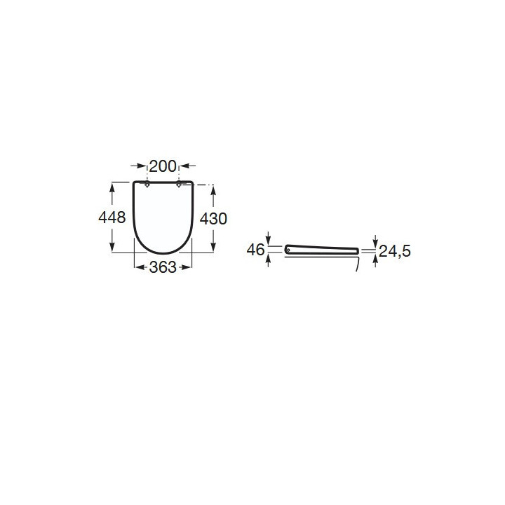 Deska sedesowa wolnoopadająca Compacto Roca Ona, Supralit, biały