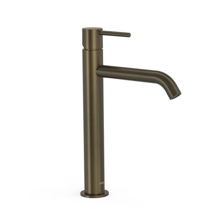 Bateria umywalkowa TRES Study Exclusive, stojąca, wysokość 30,4 cm, czarny mat