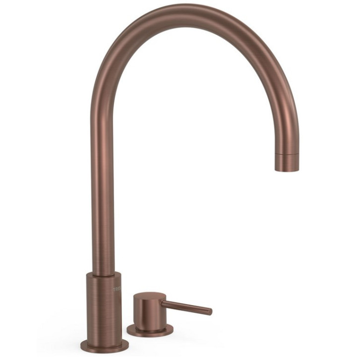 Bateria umywalkowa Tres Study Colors, jednouchwytowa stojąca, wysokość 373 mm - czarny brąz