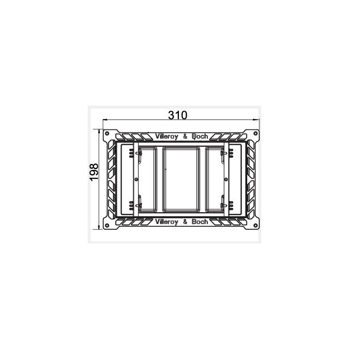 Przycisk spłukujący Villeroy & Boch ViConnect 205 x 145 x 22 mm biały