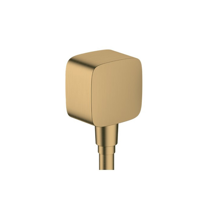 Przyłącze kątowe Hansgrohe FixFit, z zaworem zwrotnym, czarny mat