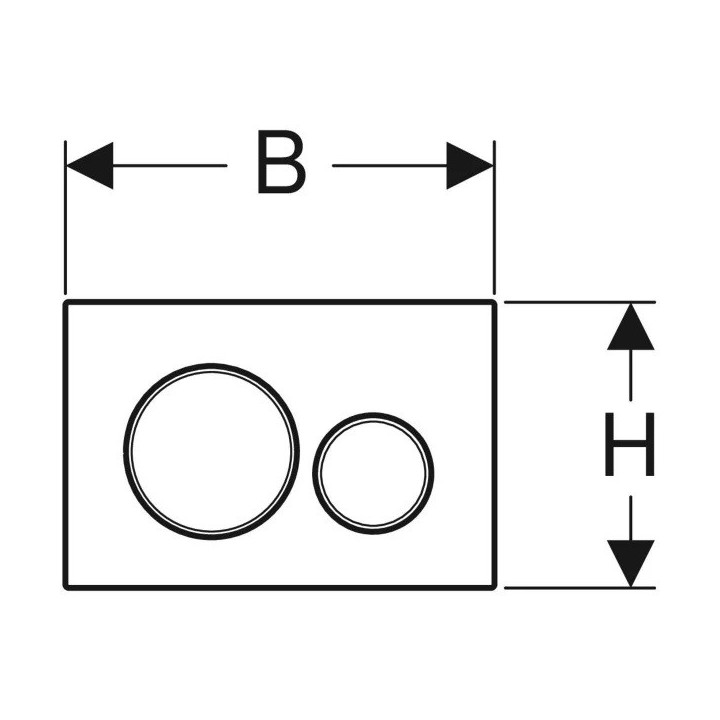 Przycisk uruchamiający do WC Geberit Sigma 20 czarny/chrom błyszczący/czarny, 2 zakresy- sanitbuy.pl