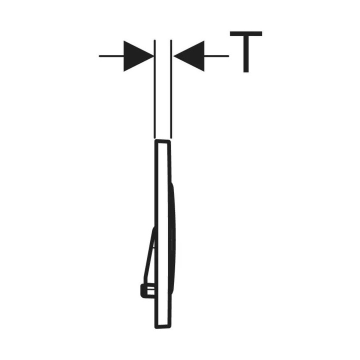 Przycisk uruchamiający do WC Geberit Typ 10 pneumatyczny, biały/chrom błyszczący, ręczny, dwudzielny, podtynkowy- sanitbuy.pl