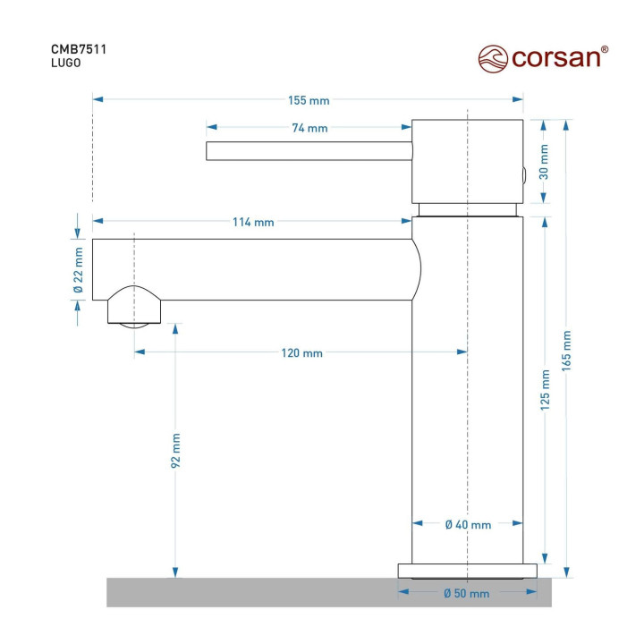 Zestaw prysznicowy z baterią termostatyczną i prysznicem Corsan Ango,deszczownica okrągła śr. 25cm, czarny