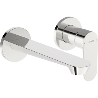 Bateria umywalkowa HansaGenesis z bocznym uchwytem mieszacza, stojąca, jednouchwytowa - chrom