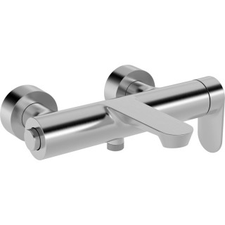 Bateria wannowo-natryskowa HansaGenesis, jednouchwytowa, montaż naścienny - czarny mat