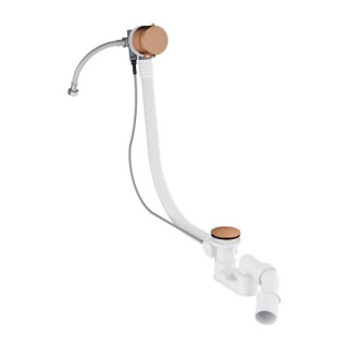 Syfon wannowy OMNIRES CGS przelewowo-odpływowo-napełniający - złoty