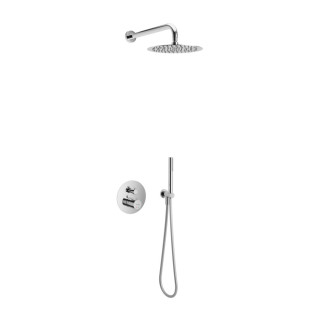 Zestaw prysznicowo-wannowy Excellent Pi, podtynkowy, 2 wyjścia wody, deszczownica 200mm, czarny mat