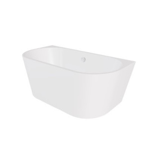 Wanna przyścienna Besco Vica New, 170x80 cm, akrylowa, biała + syfon złoty z napełnieniem przez przelew