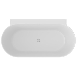 Wanna wolnostojąca do ściany Ravak Freedom Wall II Tec, akrylowa,170x87 cm - biała, osłona odpływu biała