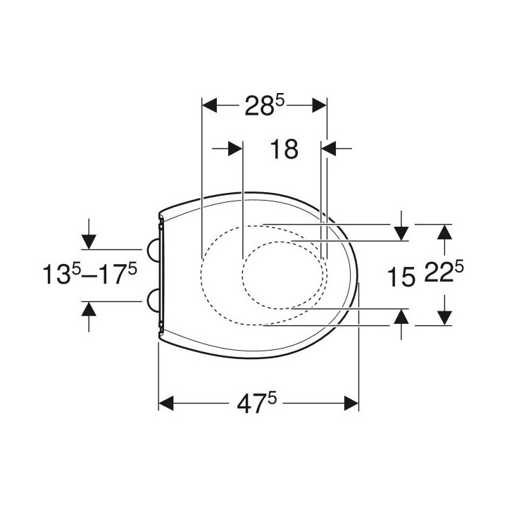 Deska wc Geberit Selnova Square wolnoopadająca - biała