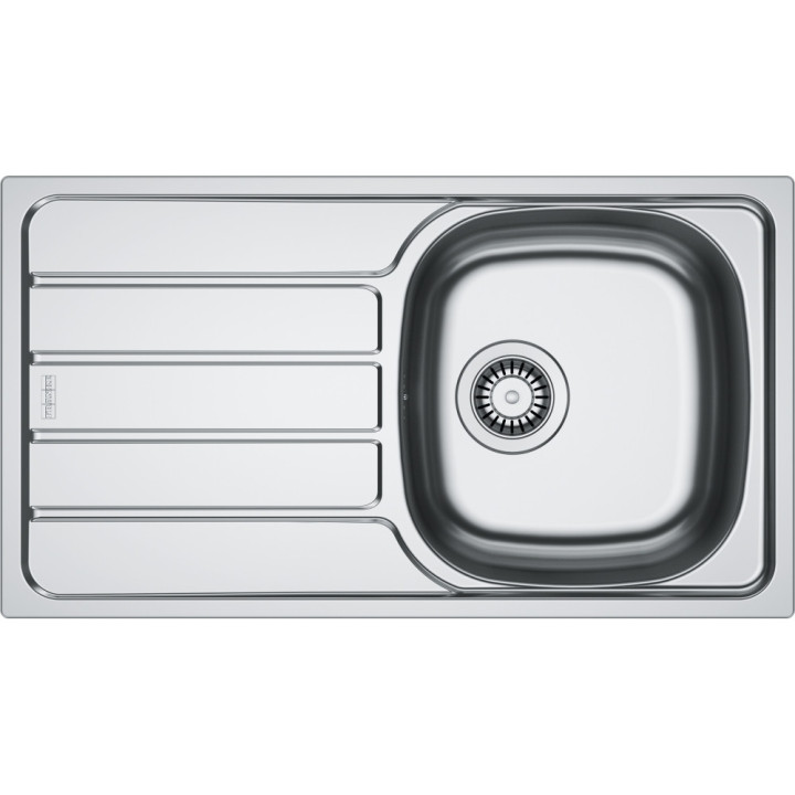 Zlewozmywak Franke Spark SKL 611-62/44 do zabudowy, jednokomorowy z ociekaczem - stal szlachetna len