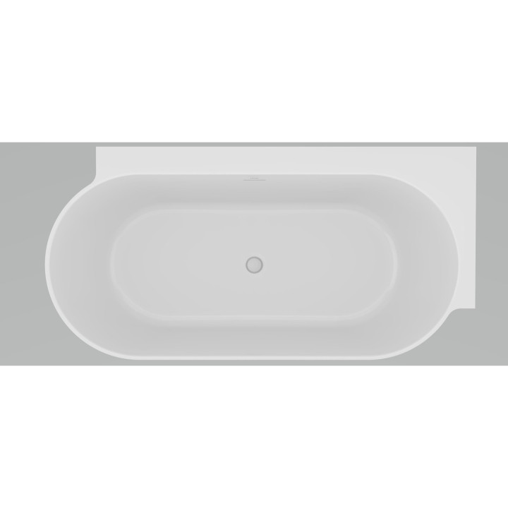 Wanna wolnostojąca do ściany Ravak Freedom Wall II Tec, akrylowa,170x87 cm - biała, osłona odpływu biała