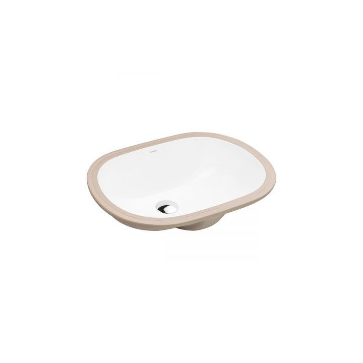 Umywalka podblatowa Oltens Drammen, prostokątna 48x36,5 cm, z powłoką SmartClean - biała