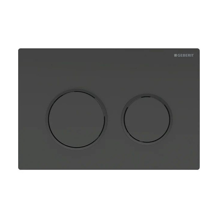 Przycisk Geberit Omega20 uruchamiający przedni/górny do spłuczek podtynkowych - czarny mat/czarny połysk/czarny mat