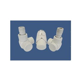 Zestaw łazienkowy Schlosser Exclusive osiowo lewy biały do rur z tworzywa sztucznego- sanitbuy.pl