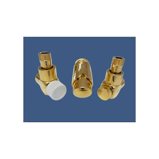 Zestaw łazienkowy Schlosser Exclusive kątowy złoto do rur ze stali- sanitbuy.pl