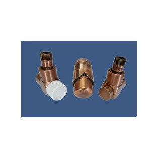 Zestaw łazienkowy Schlosser Exclusive osiowo prawy antyczna miedź do rur z tworzywa sztucznego- sanitbuy.pl