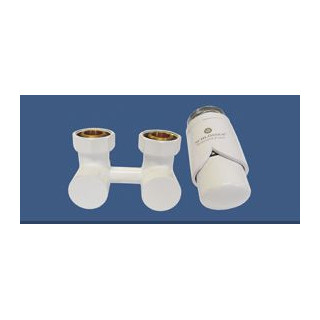Zestaw armatury ekskluzywnej Schlosser figura kątowa, biały + nypel 2szt. 1/2 x 3/4- sanitbuy.pl