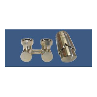 Zestaw armatury ekskluzywnej Schlosser figura prosta, stal + nypel 2szt. 1/2 x 3/4- sanitbuy.pl