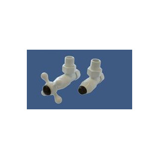 Zestaw grzejnikowy Schlosser Elegant Style kątowy, biały do rur ze stali- sanitbuy.pl