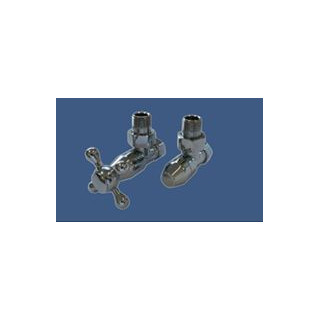 Zestaw grzejnikowy Schlosser Elegant Style kątowy, chrom do rur z miedzi- sanitbuy.pl