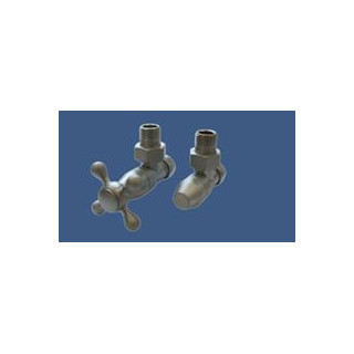 Zestaw grzejnikowy Schlosser Elegant Style kątowy, satyna do rur z tworzywa sztucznego- sanitbuy.pl