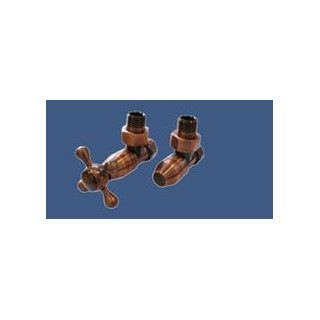 Zestaw grzejnikowy Schlosser Elegant Style kątowy, antyczna miedź do rur z miedzi- sanitbuy.pl