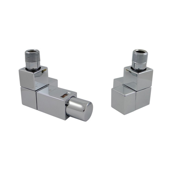 Zestaw łazienkowy Schlosser Square kątowy biały do rur ze stali- sanitbuy.pl