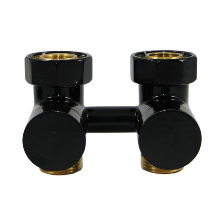 Zawór grzejnikowy Schlosser figura prosta, RAL 9005- sanitbuy.pl