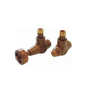 Zestaw termostatyczny Schlosser Prestige kątowy, imitacja drewna do rur ze stali- sanitbuy.pl