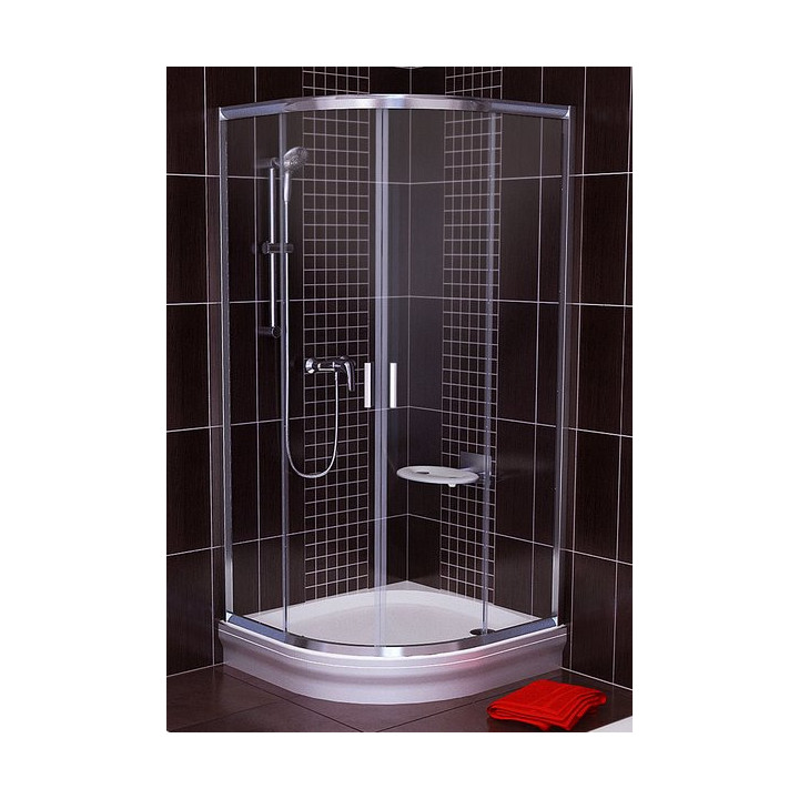 Kabina półokrągła BLCP4 90 Ravak Blix przesuwna czteroelementowa, połysk + transparent- sanitbuy.pl