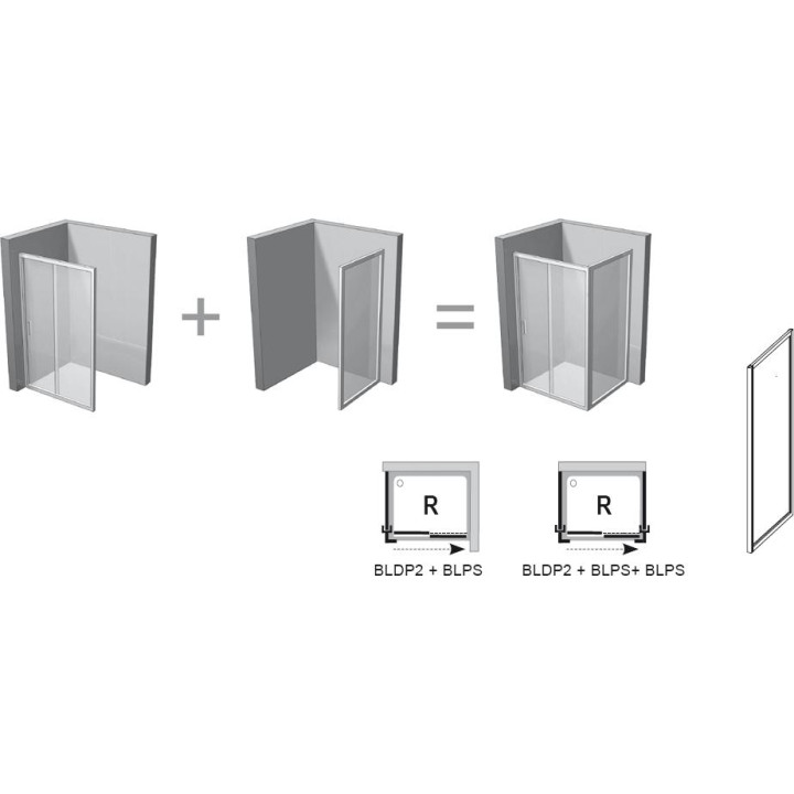 Ścianka stała BLPS-90 Ravak Blix, białe + transparent- sanitbuy.pl