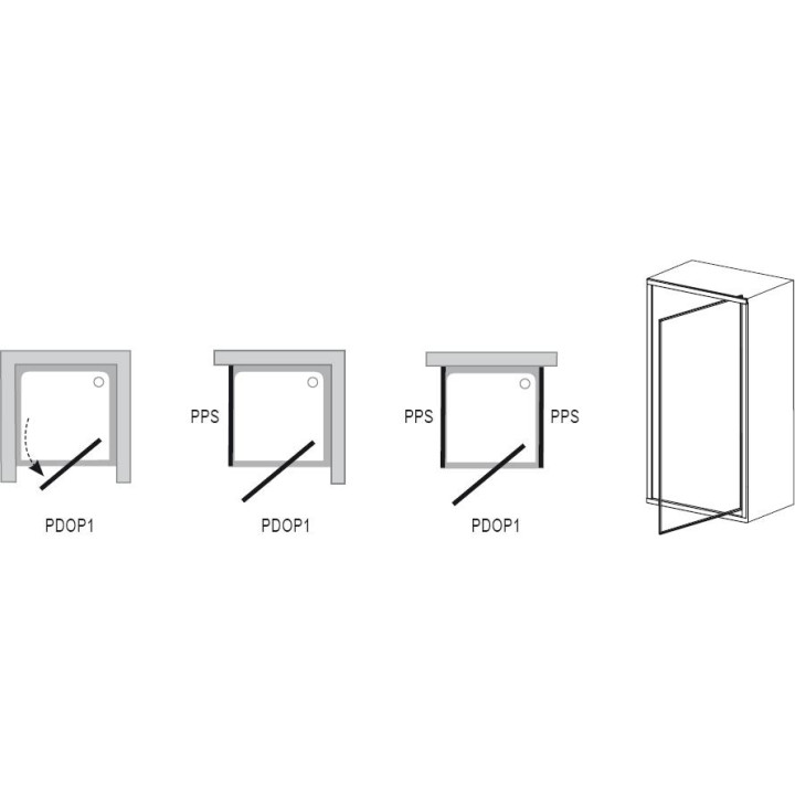 Drzwi prysznicowe PDOP1-80 Ravak Pivot obrotowe piwotowe jednoelementowe- sanitbuy.pl