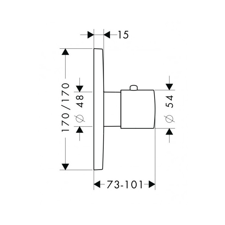Bateria Axor Citterio M natryskowa termostatowa podtynkowa High Flow, element zewnętrzny- sanitbuy.pl