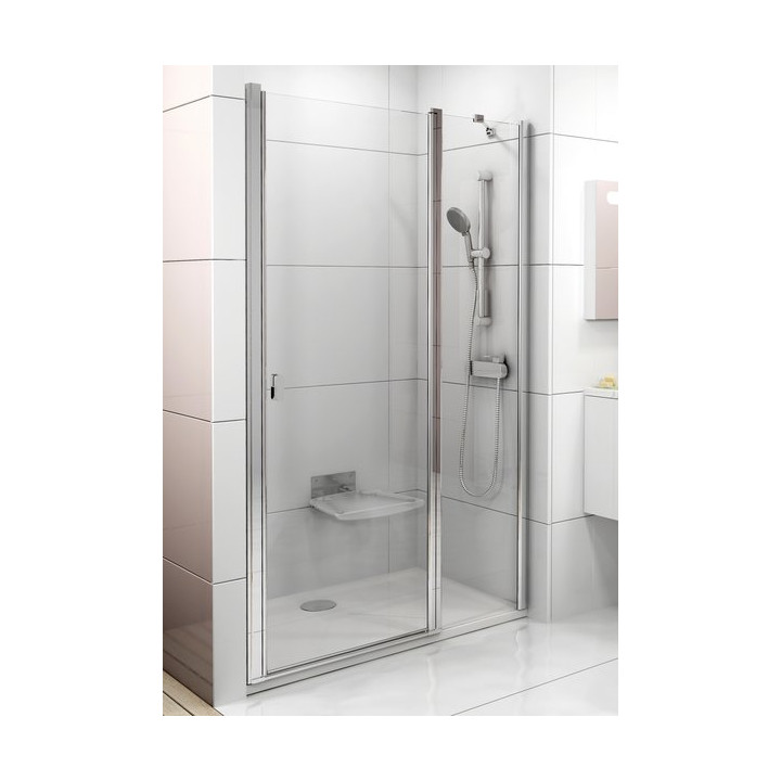 Drzwi wnękowe CSD2-120 Ravak Chrome dwuelementowe, biały + transparent- sanitbuy.pl