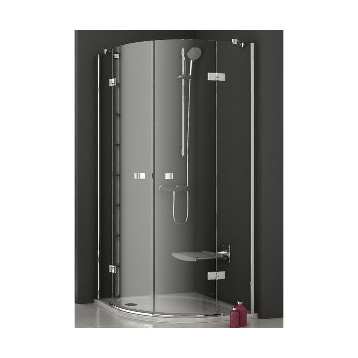 Kabina półokrągła SMSKK4-90 Ravak SmartLine czteroelementowa, chrom + transparent- sanitbuy.pl