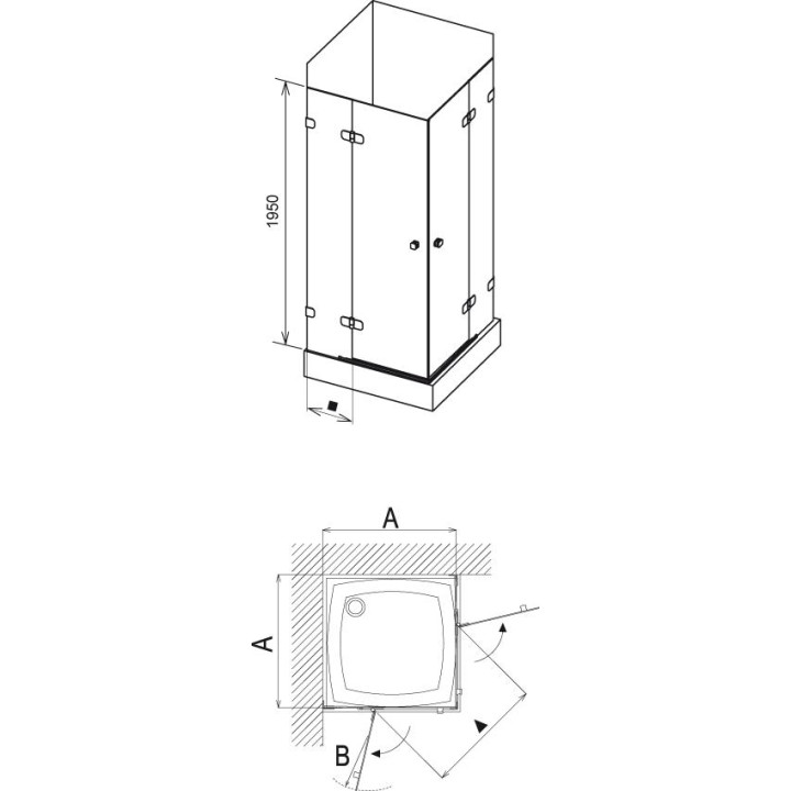 Kabina narożna BSRV4-80 Ravak Brilliant czteroelementowa, chrom + transparent- sanitbuy.pl