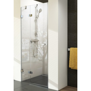 Drzwi prysznicowe BSD2-90 L Ravak Brilliant dwuelementowe - wersja lewa, chrom + transparent- sanitbuy.pl