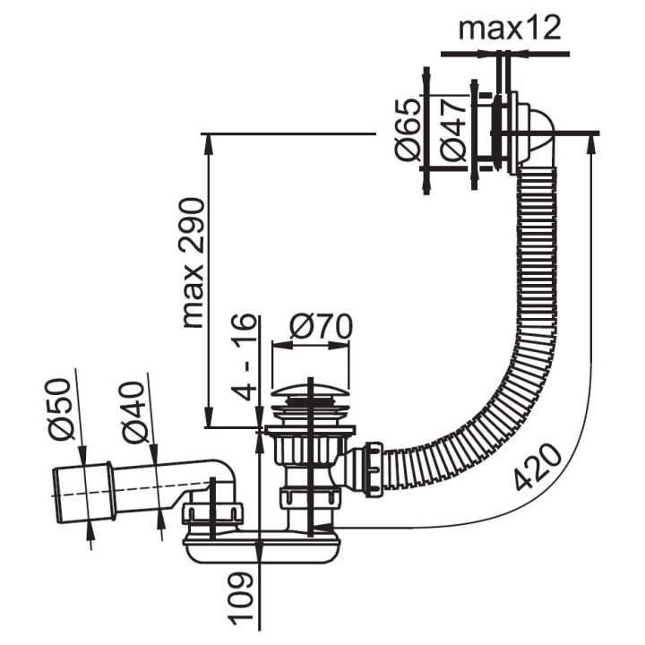 Syfon Ravak do brodzika Sabina- sanitbuy.pl